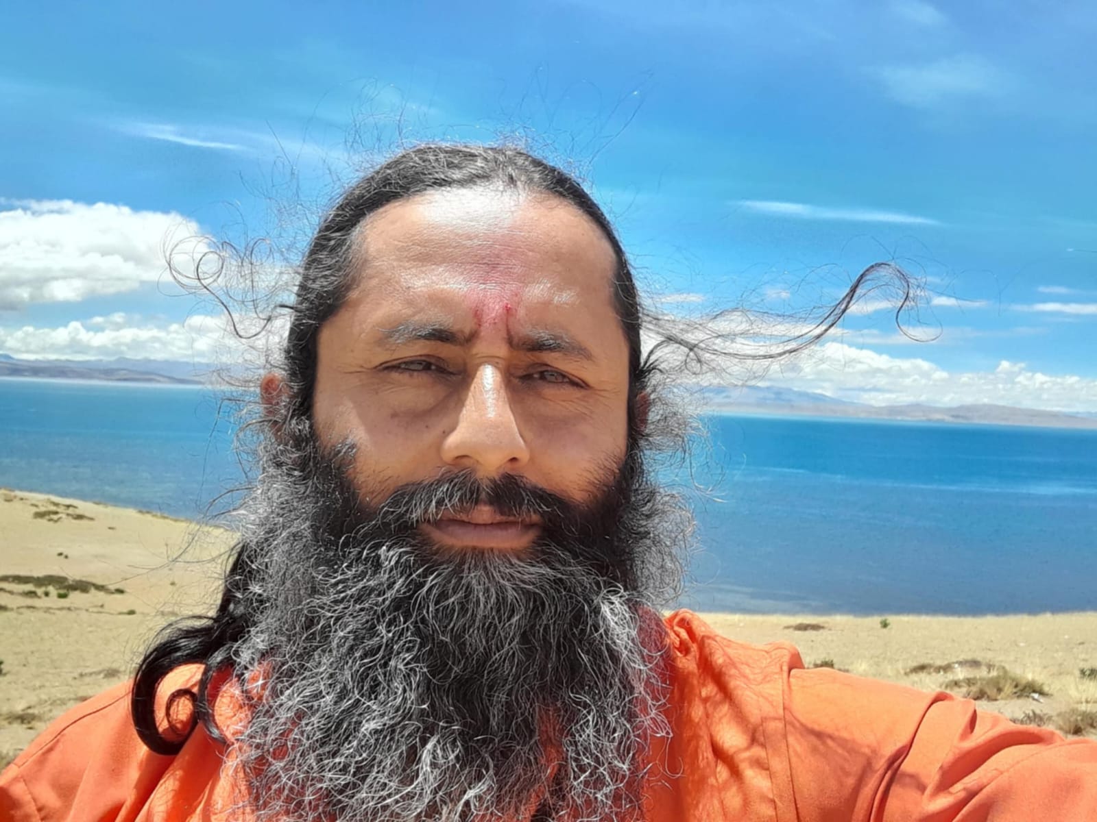 Kailash yatra with Guru Pandey at Mansarovar Lake